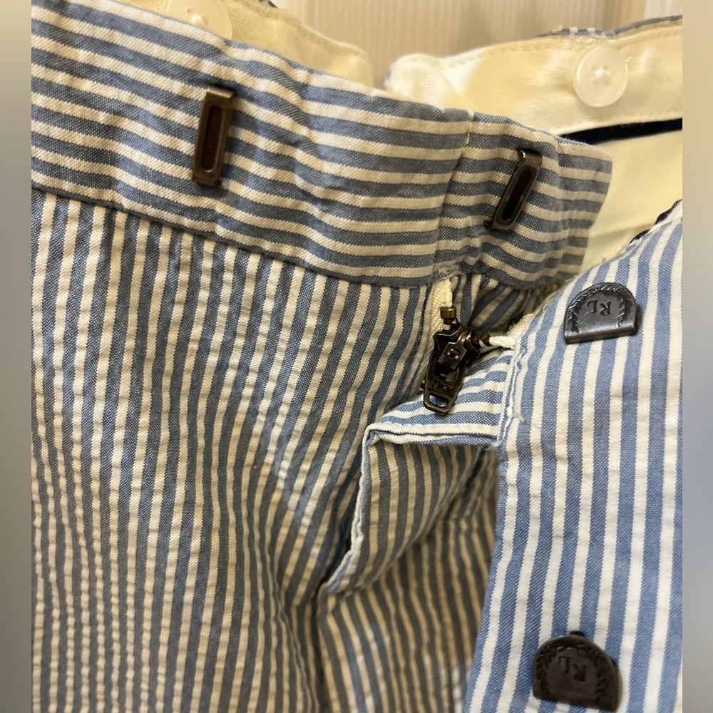 Ralph‎ Lauren, men’s shorts, blue and white stripes, size 38 - Picture 2 of 5